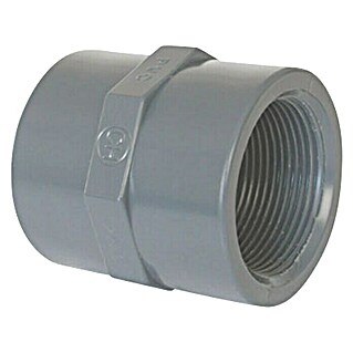 Manguito roscado PVC presión H (20 mm, Rosca interior: ½'', PVC)