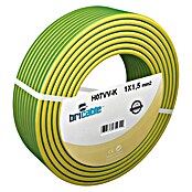 Bricable Cable unipolar tierra (H07V-K1x1,5, 100 m, Verde / amarillo)