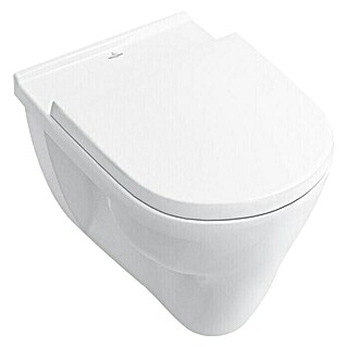 Villeroy & Boch O.novo Wand-WC (Mit Spülrand, Mit schmutzabweisender Glasur, Spülform: Flach, WC Abgang: Waagerecht, Weiß)
