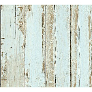 AS Creation Il Decoro Vliestapete Vintage-Wood (Blau, Holzoptik, 10,05 x 0,53 m)