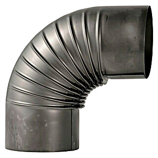 Ofenrohrbogen (Durchmesser: 110 mm, Bogenwinkel: 90 °, Wandstärke: 0,6 mm, Schwarz)