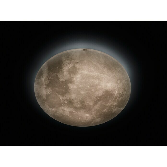 Trio Leuchten LED-Deckenleuchte rund Lunar (40 W, Grau, Ø x H: 60 x 12 cm)