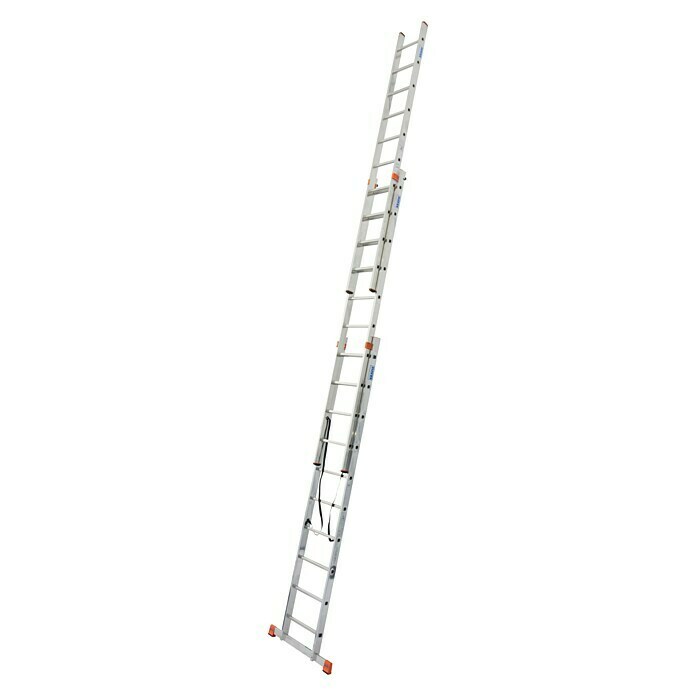 Krause Monto Višenamjenske ljestve na izvlačenje (Radna visina: 7,65 m, 3 x 10 prečki, Funkcija stepenica, Aluminij)