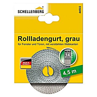 Schellenberg Rollladengurt Mini (Grau, Länge: 4,5 m, Gurtbreite: 14 mm)