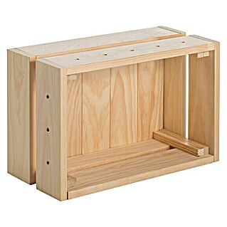 Astigarraga Home Box Holzkiste (L x B x H: 18 x 38,4 x 25,6 cm, Kiefernholz)