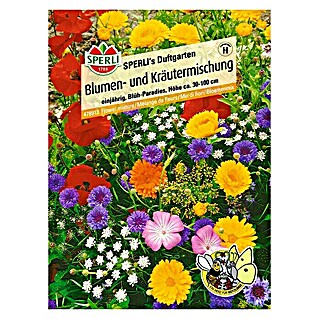 Blumensamenmischung Blumen- & Kräutermischung (Verschiedene Sorten, Blütezeit: Juni - Oktober, 4 m²)