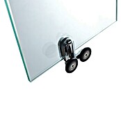 GME Mampara de ducha frontal Prestige Titan (An x Al: 170 x 195 cm, Anodizado, 8 mm, Plata brillo)