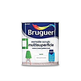 Bruguer Esmalte de color Acrylic Multisuperficie (Blanco, 750 ml, Mate)