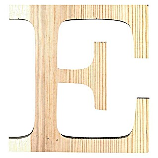 Artemio Letra de madera (Motivo: E, L x An x Al: 19 x 1 x 19 cm, Madera)