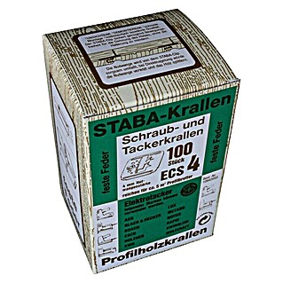 Staba Schraub- & Tackerkrallen ECS 4 (Stärke Nutwange: 4 mm, 100 Stk.)