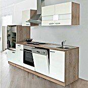 Respekta Küchenzeile KB280ESW (Breite: 280 cm, Mit Elektrogeräten, Weiß)