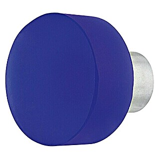 Möbelknopf (Typ Möbelgriff: Knopf, Ø x H: 25 x 22 mm, Glas, Sonstige, Blau)