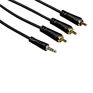 Hama Audio-Kabel (3 x Cinch-Stecker, 1 x Klinkenstecker 3,5 mm, Vergoldete Kontakte, 1,5 m)