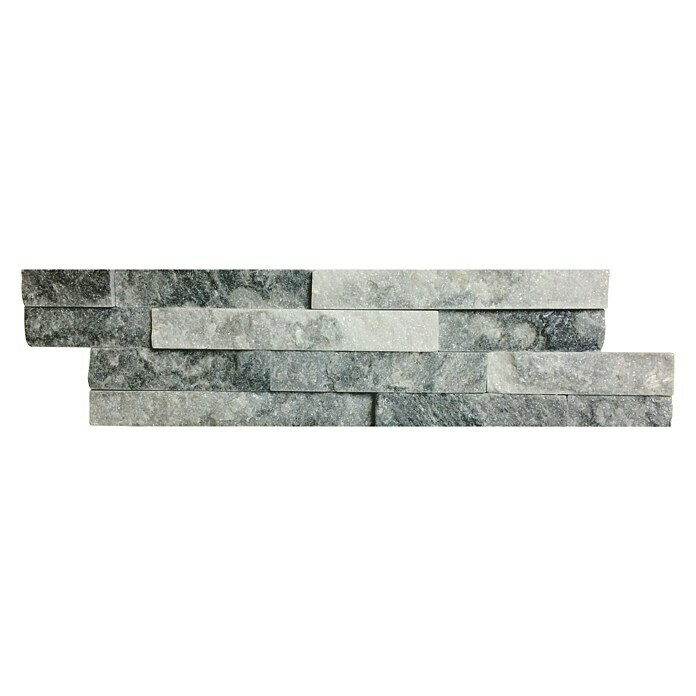 Pločice od ukrasnog kamena Cloud (10 x 40 cm, Bijelo / sivo, Izgled kamena)