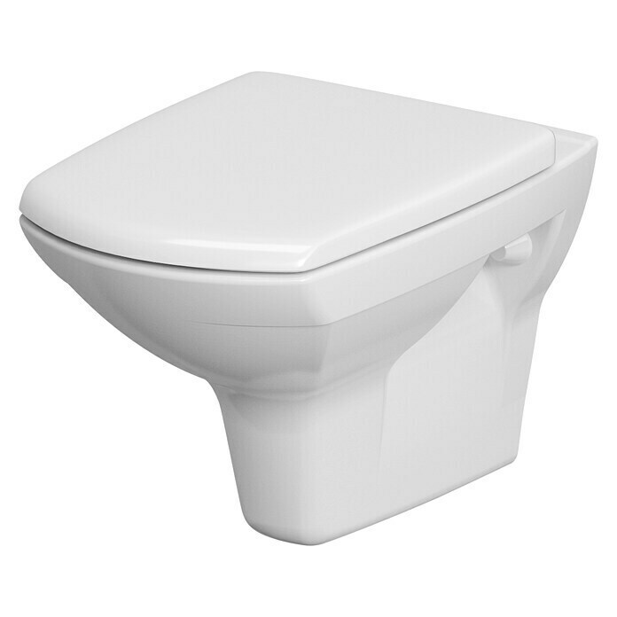 Spülrandloses Wand-WC-Set All in One Carina (Mit WC-Sitz, Tiefspüler, Weiß)