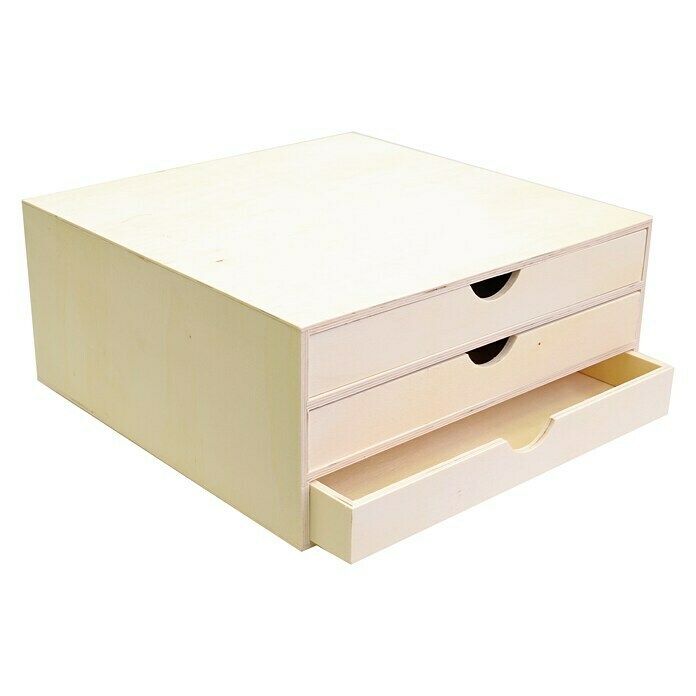 vitalidad Susurro cordura Artemio Caja de madera Organizadora (34,5 x 34 x 15,5 cm, Natural/marrón  claro) | BAUHAUS