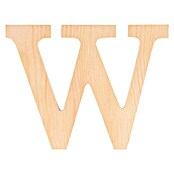 Artemio Letra de madera (Motivo: W, L x An x Al: 11,5 x 1 x 11,5 cm, Madera)