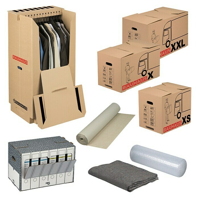 BAUHAUS Caja de cartón para libros y vajilla (Capacidad de carga: 40 kg, 58 x 33 x 33,5 cm)