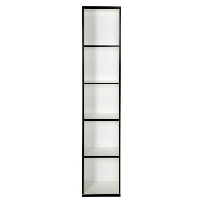 Phönix Chicago Regal (L x B x H: 40 x 40 x 196 cm, Weiß/Schwarz, Traglast: 5 kg/Boden)