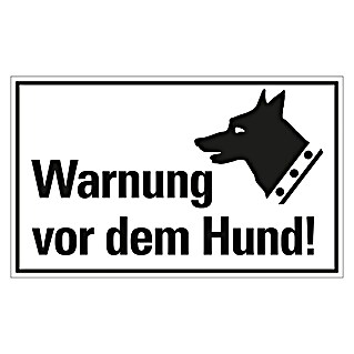 Pickup Hinweisschild (L x B: 33 x 20 cm, Warnung vor dem Hund)