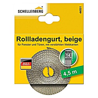 Schellenberg Rollladengurt Mini (Beige, Länge: 4,5 m, Gurtbreite: 14 mm)