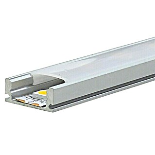 Alverlamp Perfil aluminio de superficie (L x An x Al: 2 m x 1,5 cm x 0,6 cm, Aluminio)