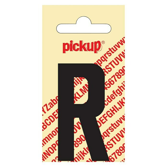 Pickup Etiqueta adhesiva (Motivo: R, Negro, Altura: 60 mm)