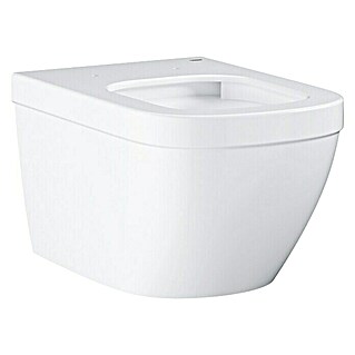Grohe Euro Keramik Hangend Toilet Typ 2 (Zonder spoelrand, Voorzien van standaardglazuur, Spoelvorm: Diep, Uitlaat toilet: Horizontaal, Wit)