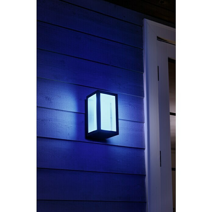 Philips Hue Impress LED-Außenwandleuchte White & Color Ambiance Impress (2-flammig, 8 W, Lichtfarbe: RGBW, IP44, 14,1 x 12 x 24 cm)