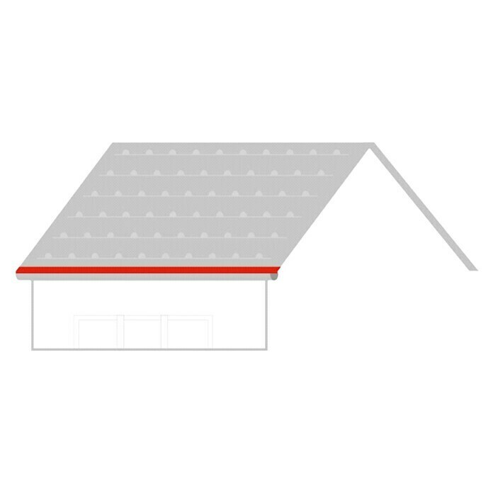 Probau Schürze für Dachrinne PP12 (Grau, Länge: 100 cm, Stahlblech)