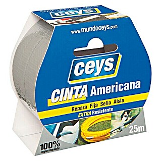 Ceys Cinta adhesiva americana (Gris, 25 m x 50 mm)