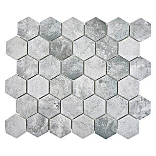 Mosaikfliese Hexagon HX CURIO ZLG (32,5 x 28,1 cm, Grau, Matt)