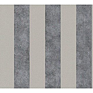 AS Creation Trendwall Vliestapete Streifen (Grau/Silber, Streifen, 10,05 x 0,53 m)