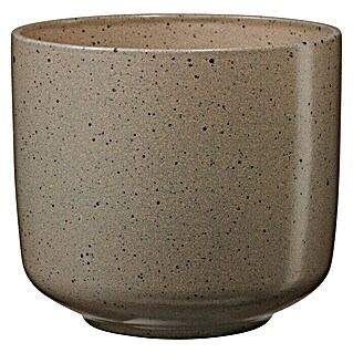 Soendgen Keramik Übertopf rund Bari (Außenmaß (Ø x H): 19 x 17 cm, Braun Effekt, Keramik)
