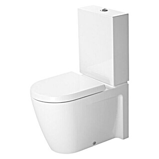Duravit Starck 2 Stand-WC-Kombination Typ 1 (Mit Spülrand, Ohne Spezialglasur, Spülform: Tief, WC Abgang: Waagerecht, Weiß)