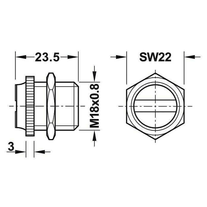 Häfele Magnetverschluss (Haftkraft: 7 kg, M18)