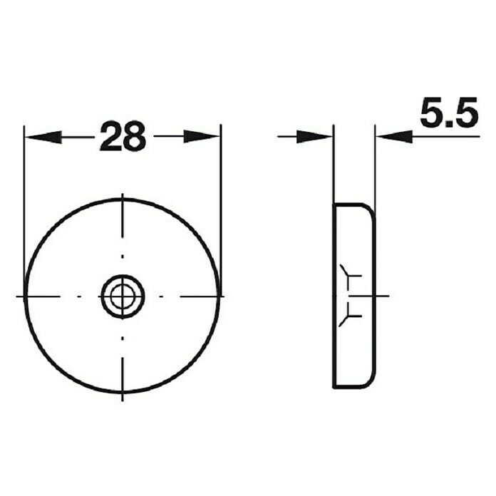 Häfele Türfeststeller (L x H: 60 x 38 mm, Grau)