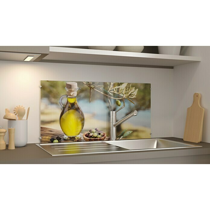 CUCINE Küchenrückwand (Toskana, 80 x 40 cm, Stärke: 6 mm, Einscheibensicherheitsglas (ESG))
