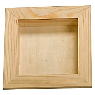Artemio Caja de madera Ventana (L x An x Al: 15 x 3,8 x 15 cm, Natural/marrón claro)