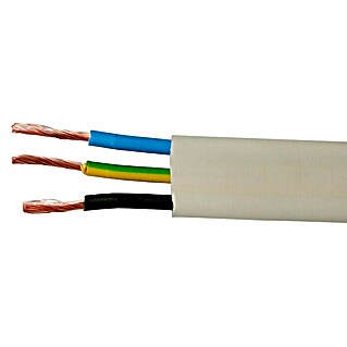 Cable plano (H07V-K3x1,5, 25 m, Blanco)