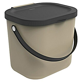 Rotho Albula Mülltrennsystem Albula (6 l, Cappuccino, Eckig, Kunststoff)