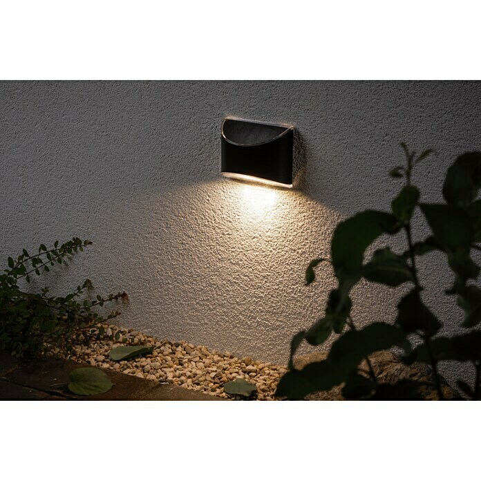 Paulmann Solarna vanjska zidna LED svjetiljka (Senzor za zatamnjivanje, 0,05 W, Plastika, Topla bijela)