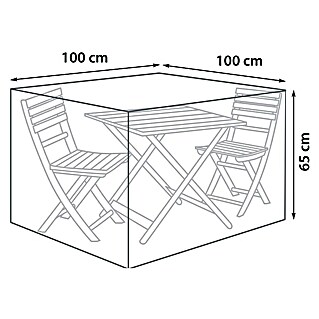 Sunfun Balkon-Set-Schutzhülle (L x B x H: 100 x 100 x 65 cm)