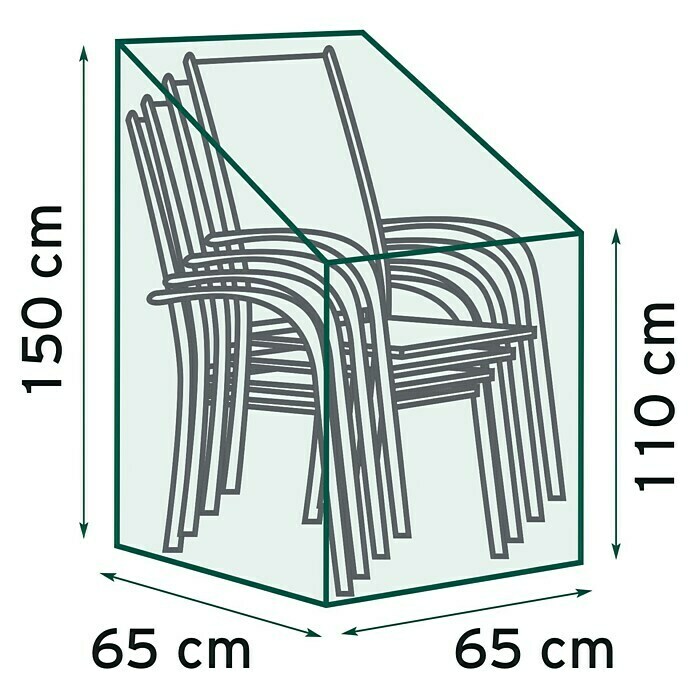 Sunfun Classic Funda protectora para sillas apilables (Film de polietileno, Específico para: Silla apilable)