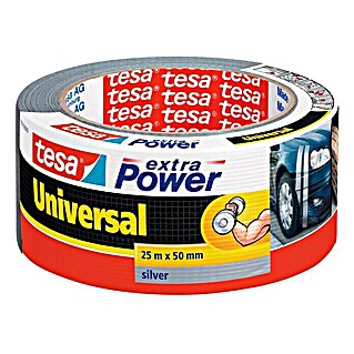 Tesa Extra Power Folienband Universal (Silber, 25 m x 50 mm)