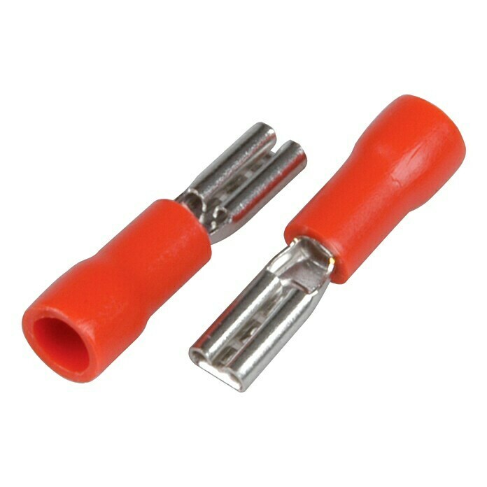 0,8mm Nenngröße 1mm² Flachsteckhülsen Flachstecker Rot Breite:6,3mm Dicke 