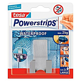 Tesa Powerstrips Waterproof Rasierhalter (1 Stk., Edelstahl)