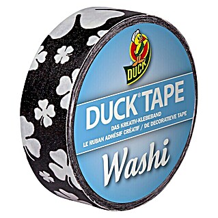 Duck Tape Kreativklebeband Washi (Black Clover, 10 m x 15 mm)