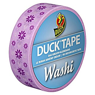 Duck Tape Kreativklebeband Washi (Purple Flower, 10 m x 15 mm)