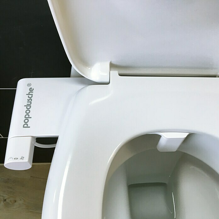 Popodusche WC-Aufsatz (Bidetfunktion ohne Strom)